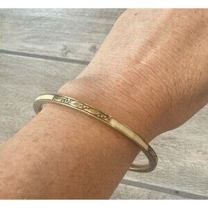 Vintage Brass Inlay Bracelet Delicate Boho